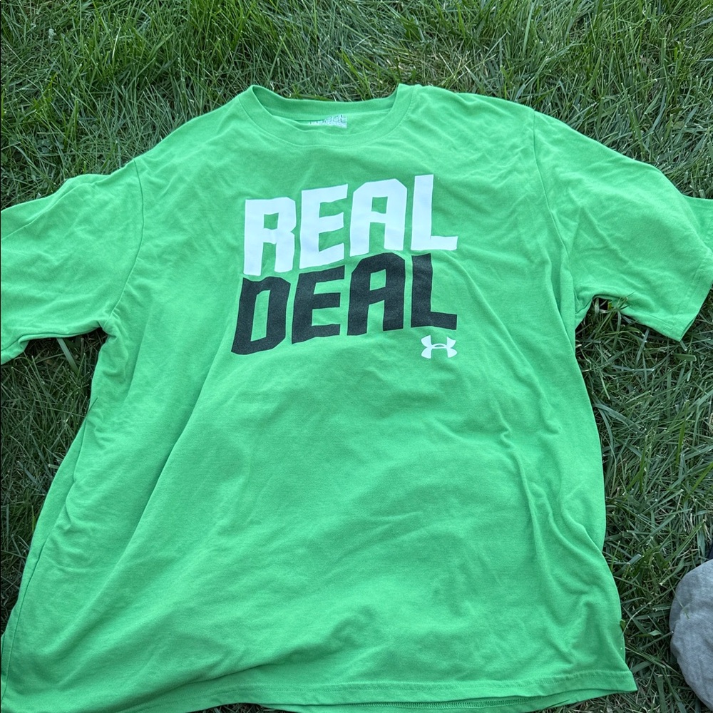 Under Armour Men's Bright Green 'Real Deal' Tee